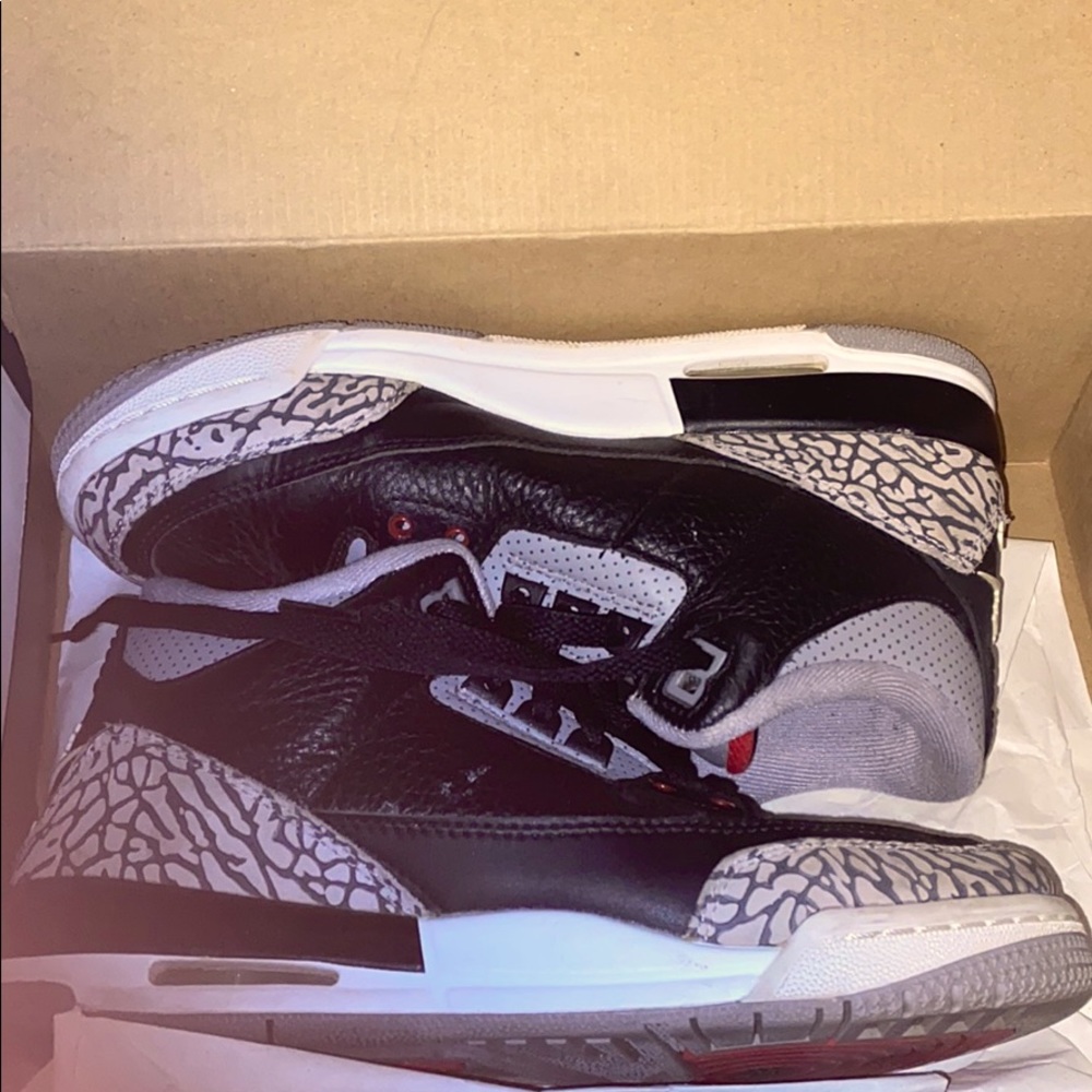 Jordan black cement 3s size 6y